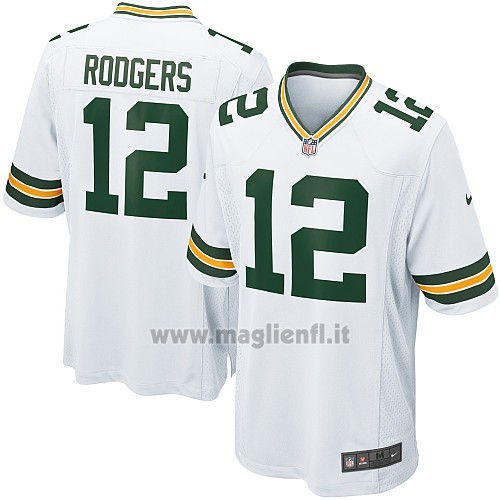 Maglia NFL Game Green Bay Packers Rodgers Bianco2